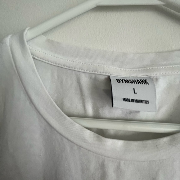 Gymshark Cropped White T-shirt | Size: W Large - Picture 5 of 5